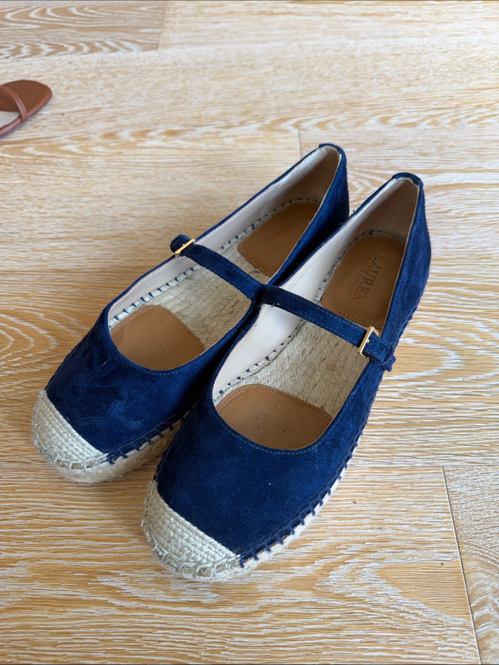Navy Suede Mary Jane Espadrilles -